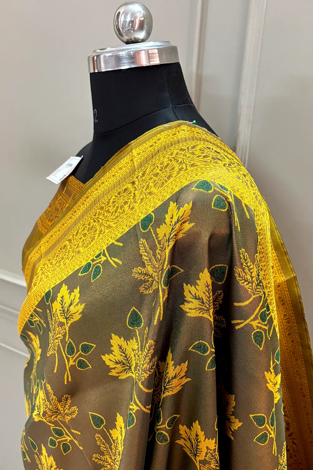 Yellow Resham Zari Banarasi Silk Saree