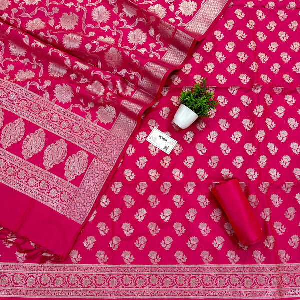 Pink Shringar Katan Silk Banarasi Suit