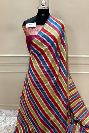 Pink Resham Zari Cotton Silk Banarasi Saree