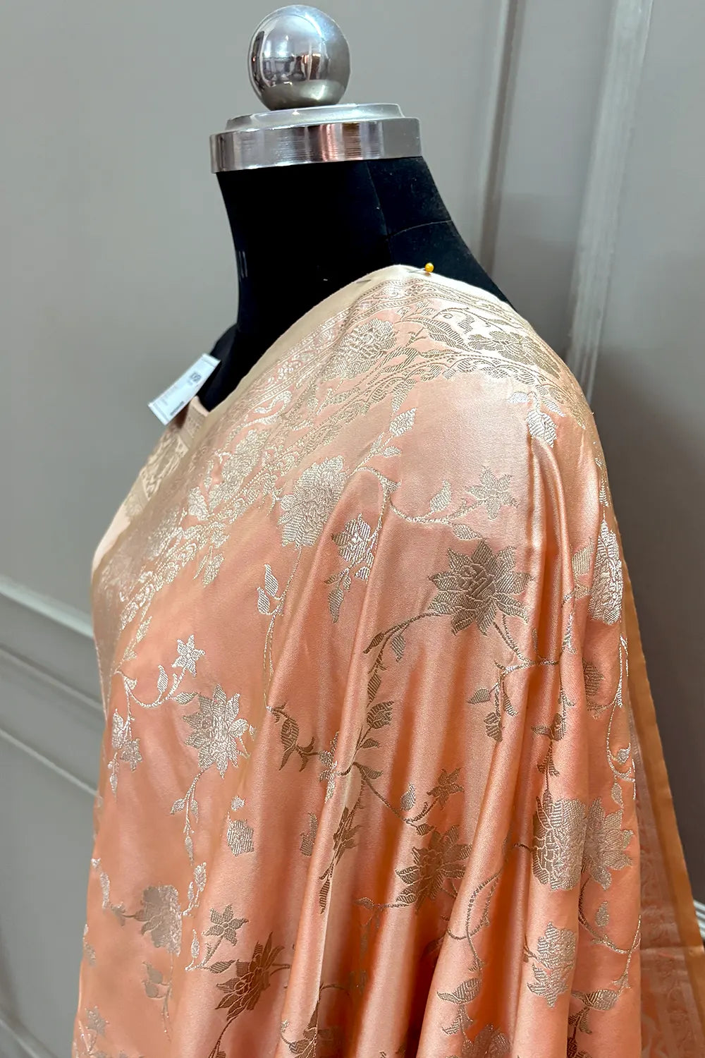 Orange Kesari Jaal Katan Silk Banarasi Saree