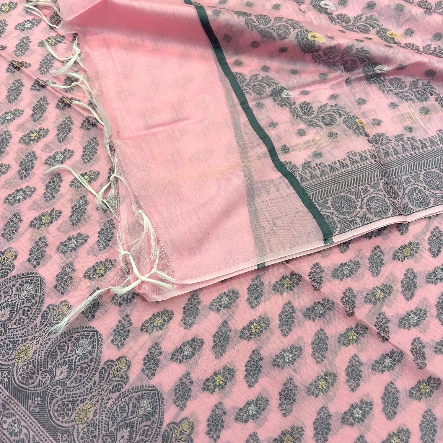 Pink Resham Zari Banarasi Silk Suit