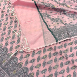 Pink Resham Zari Banarasi Silk Suit
