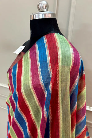 Pink Resham Zari Cotton Silk Banarasi Saree