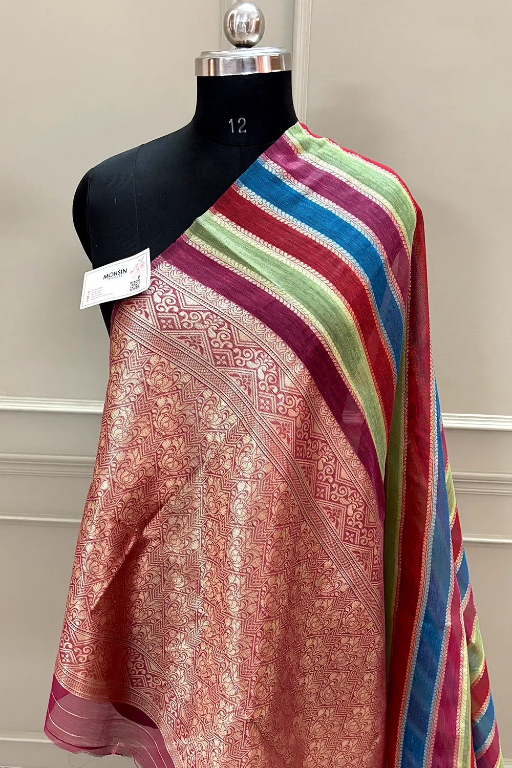 Pink Resham Zari Cotton Silk Banarasi Saree