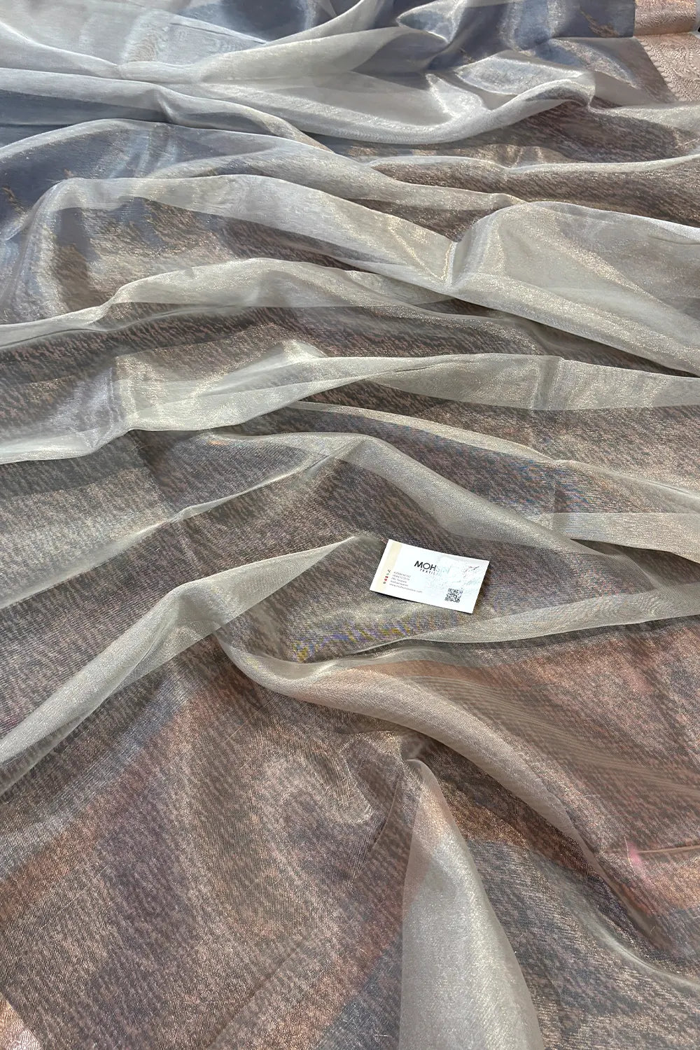 Silver Golden Zari Tissue Silk Banarasi Saree