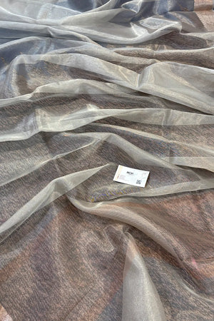 Silver Golden Zari Tissue Silk Banarasi Saree