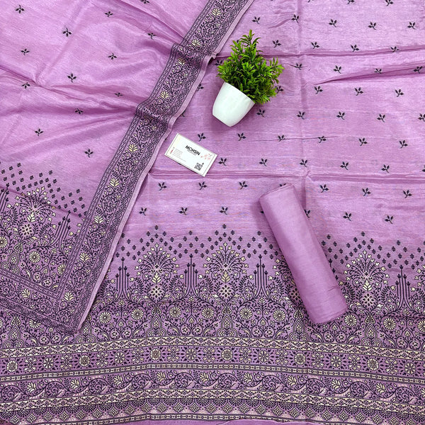 Mauve Jhilmila Taj Dola Silk Banarasi Suit