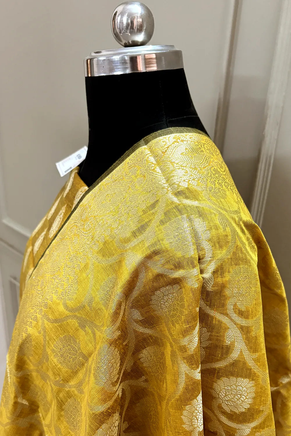 Mustard Kalgha Buti Banarasi Silk Suit