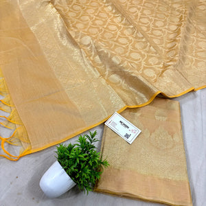 Beige Uggi Dhan Buti Banarasi Silk Suit