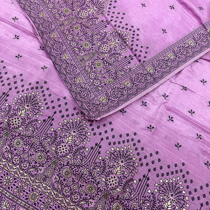 Mauve Jhilmila Taj Dola Silk Banarasi Suit