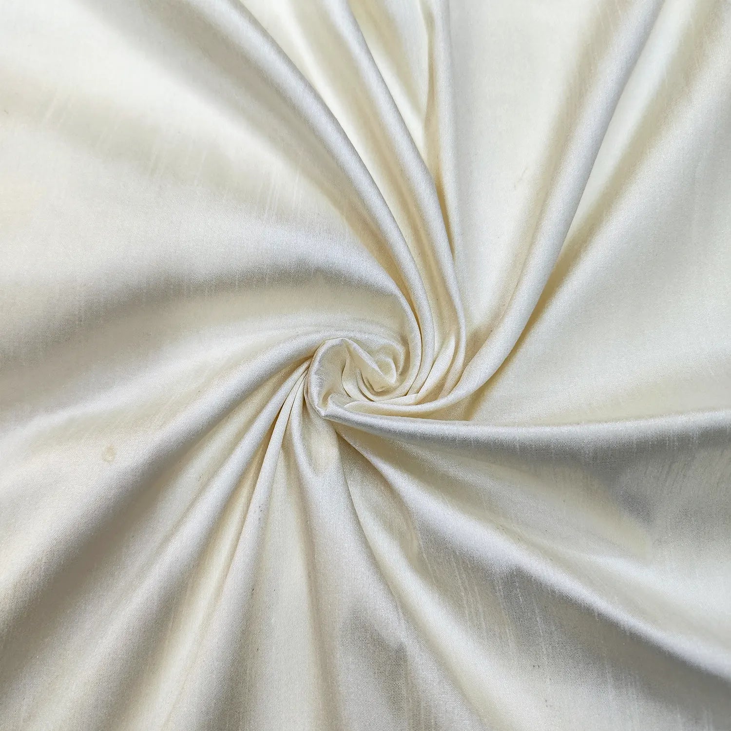 Cream Plain Lilen Silk Banarasi Fabric