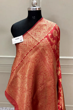 Maroon Resham Zari Banarasi Silk Saree