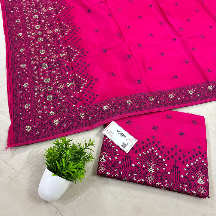 Pink Jhilmila Taj Dola Silk Banarasi Suit