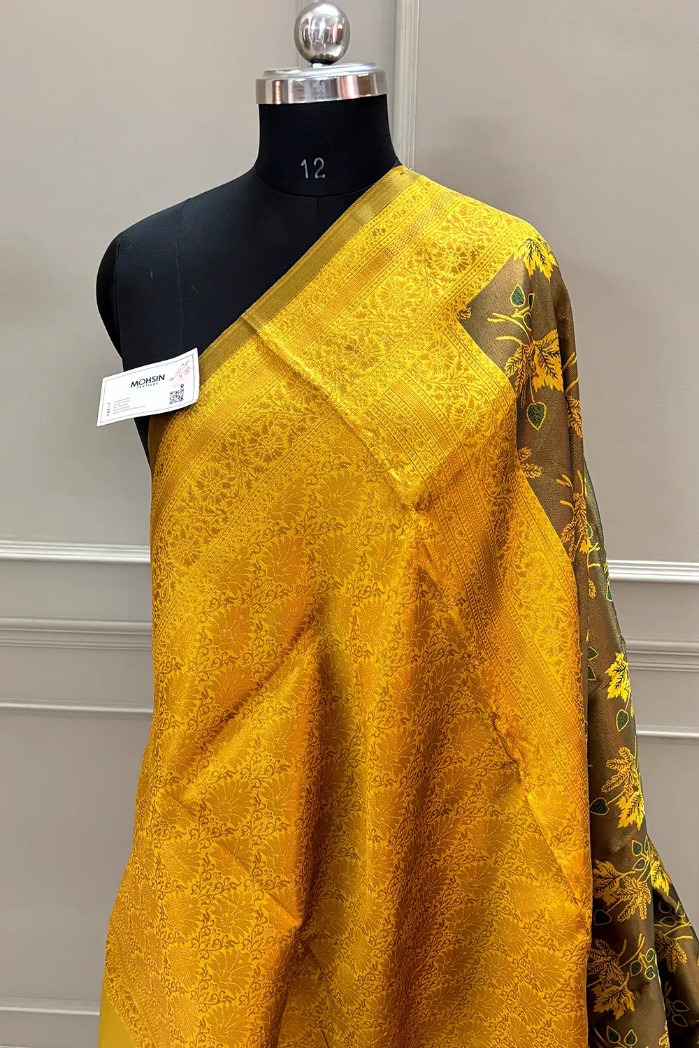 Yellow Resham Zari Banarasi Silk Saree