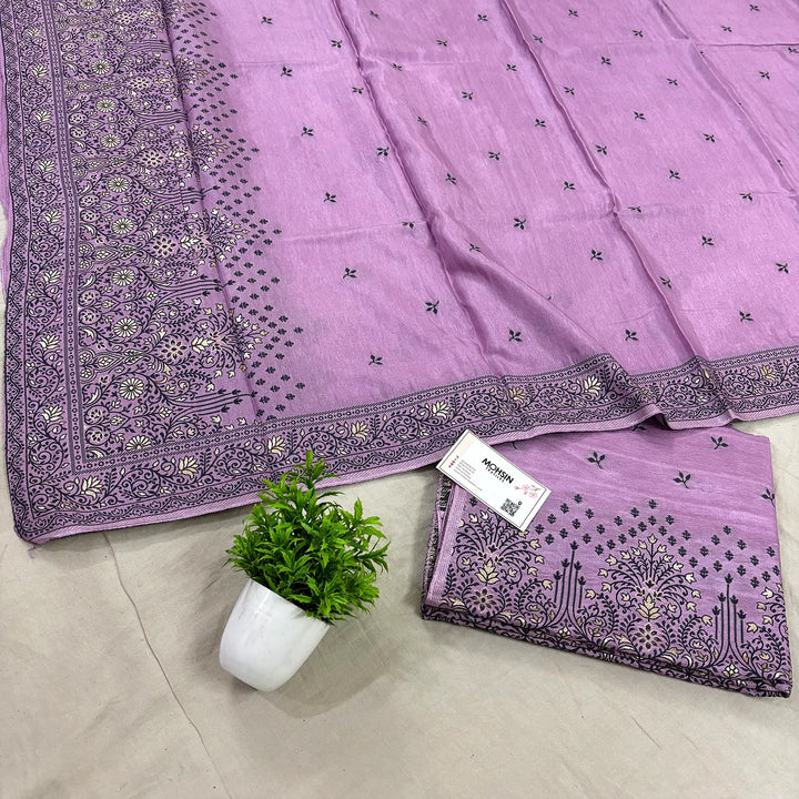 Mauve Jhilmila Taj Dola Silk Banarasi Suit