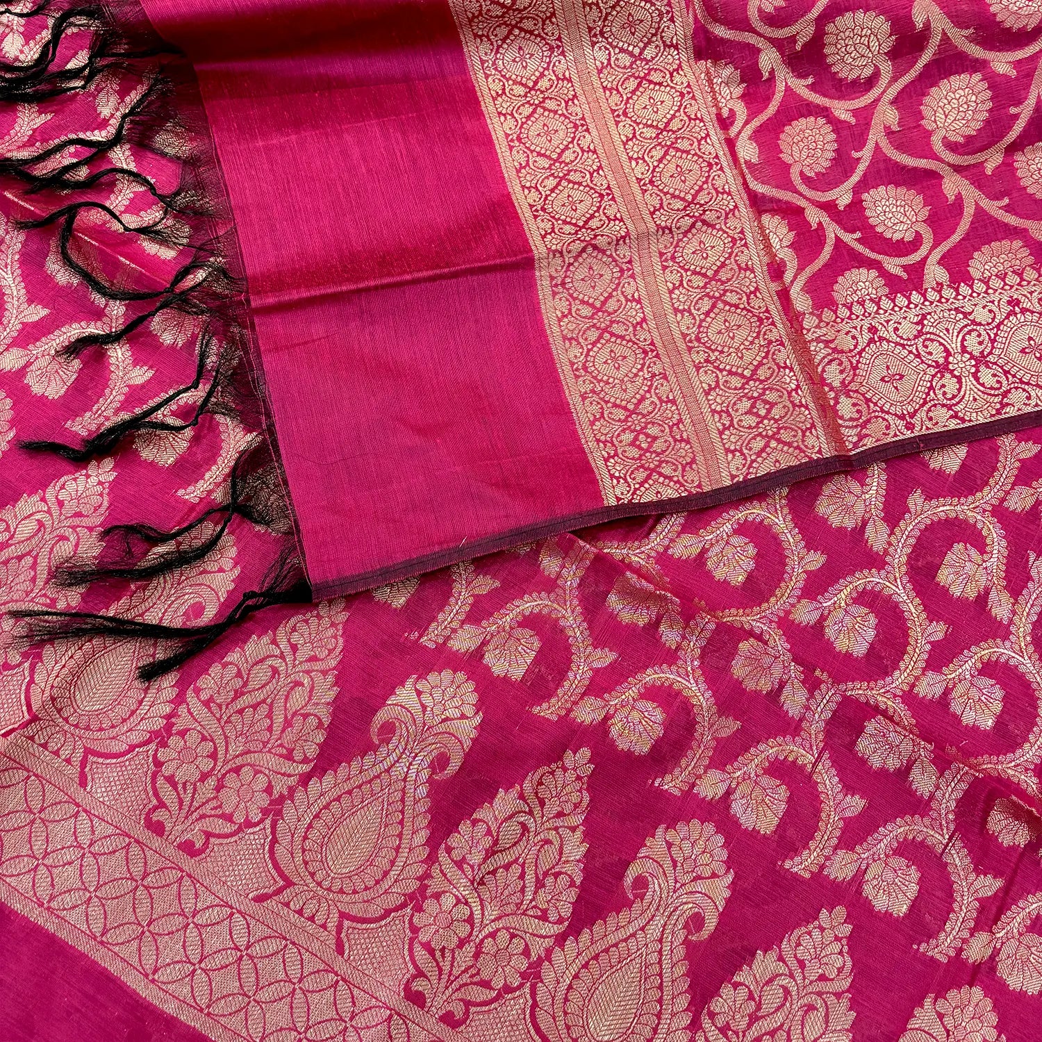 Pink Kalgha Jaal Banarasi Silk Suit