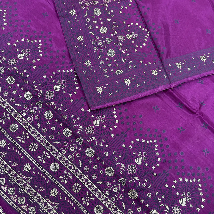 Magenta Jhilmila Taj Dola Silk Banarasi Suit