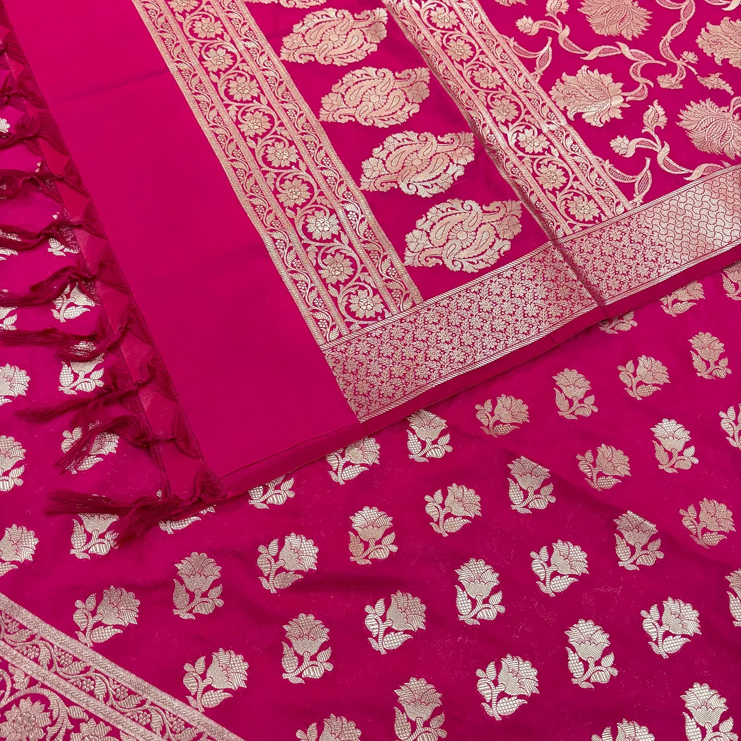 Pink Shringar Katan Silk Banarasi Suit