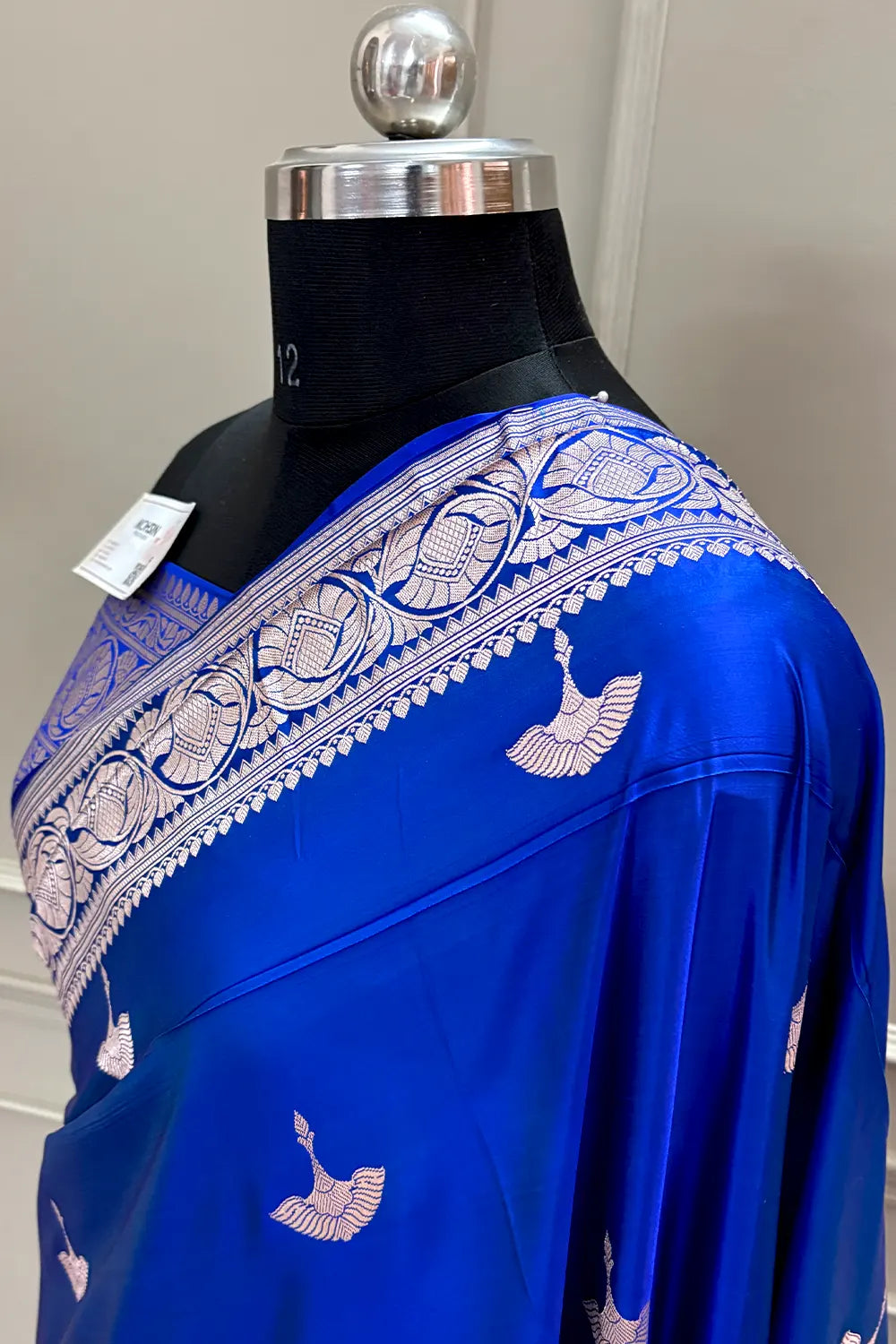 Royal Blue Jellyfish Buti Katan Silk Banarasi Saree