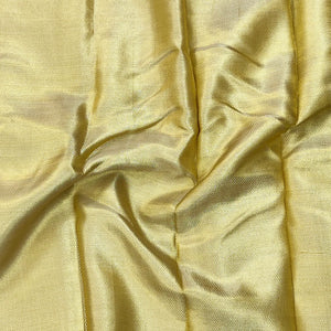 Gold Zari Tissue Silk Banarasi Fabric