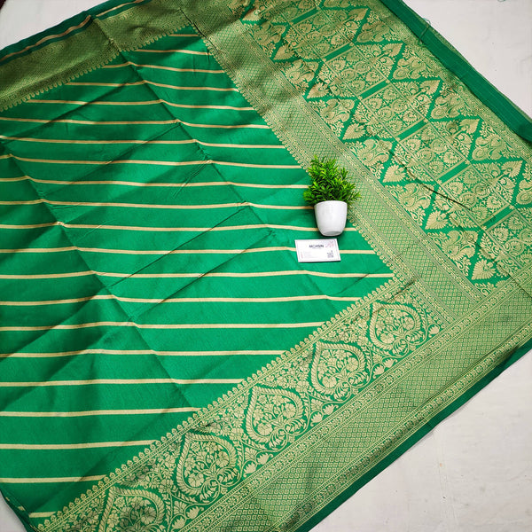Green Resham Zari Banarasi Silk Saree