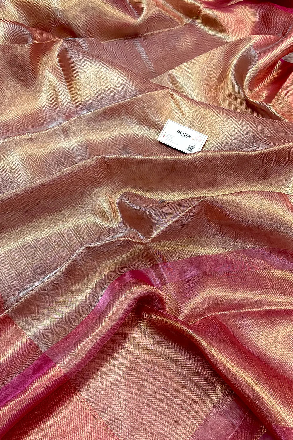 Jyotika Pink Zari Banarasi Silk Saree