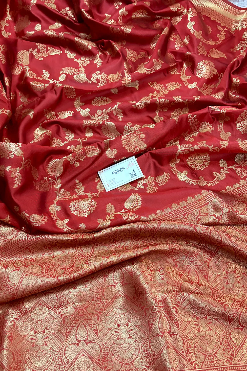 Maroon Resham Zari Banarasi Silk Saree