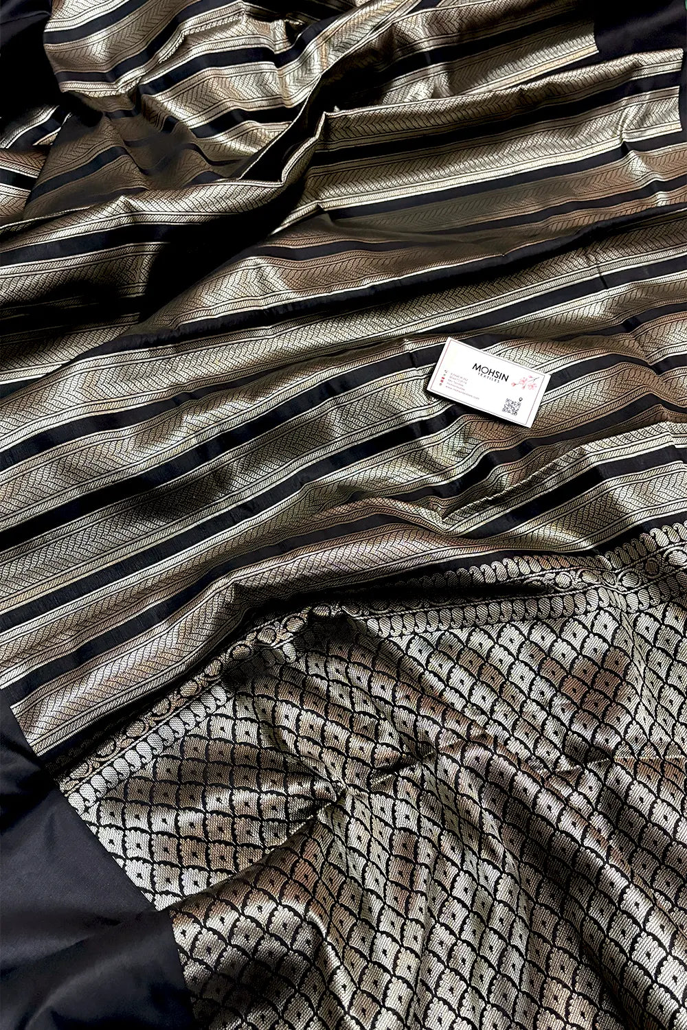 Nita Ambani Black Zari Banarasi Silk Saree