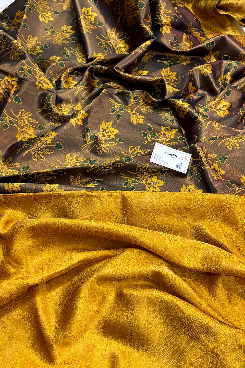 Yellow Resham Zari Banarasi Silk Saree