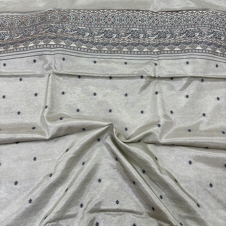 Grey Jhilmila Taj Dola Silk Banarasi Suit