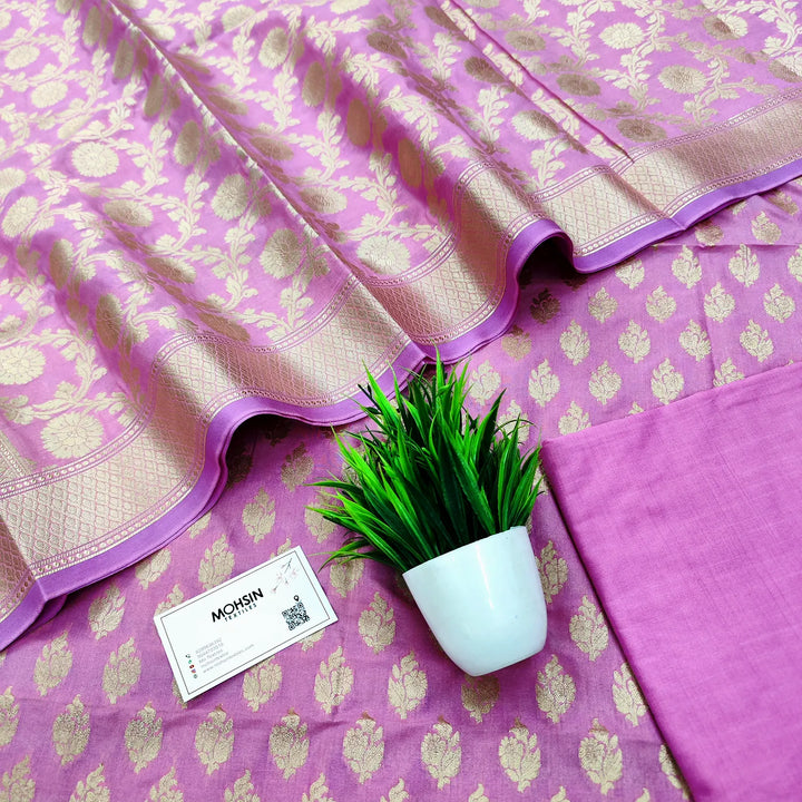 Mauve Guldaan Katan Silk Banarasi Suit