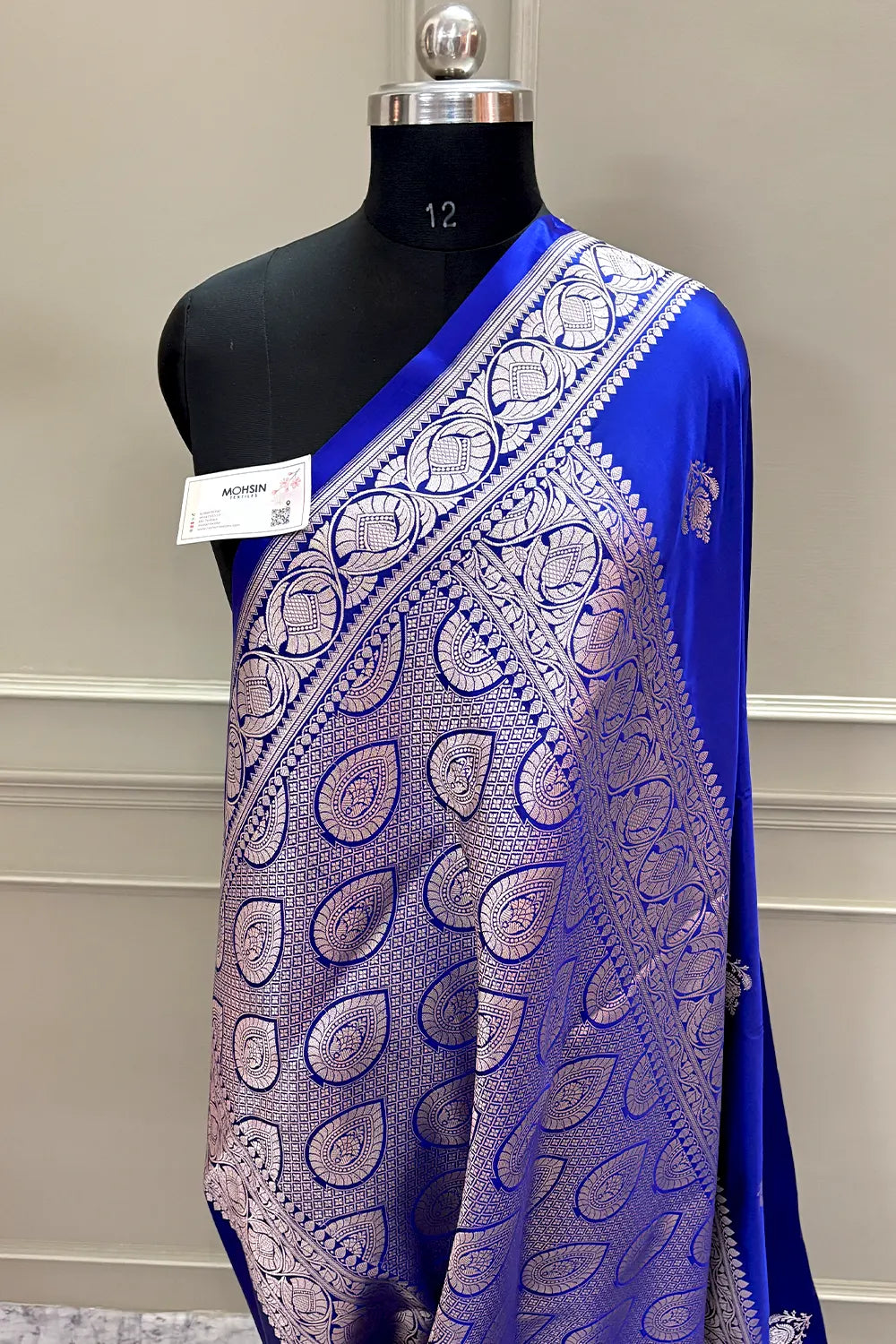 Royal Blue Kohinoor Buti Katan Silk Banarasi Saree