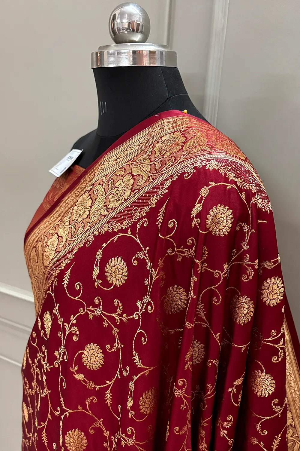 Maroon Murerwa Daal Katan Silk Banarasi Saree