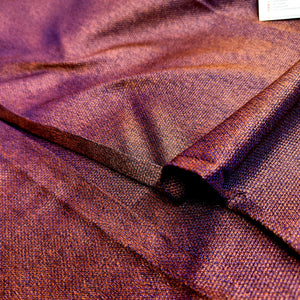 Purple Rust Cotton Silk Banarasi Fabric