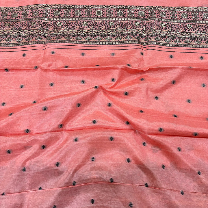 Dark Peach Jhilmila Taj Dola Silk Banarasi Suit