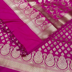 Pink Gumbad Buti Katan Silk Banarasi Suit