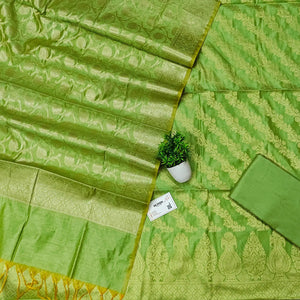 Pista Kalgha Laheriya Banarasi Silk Suit