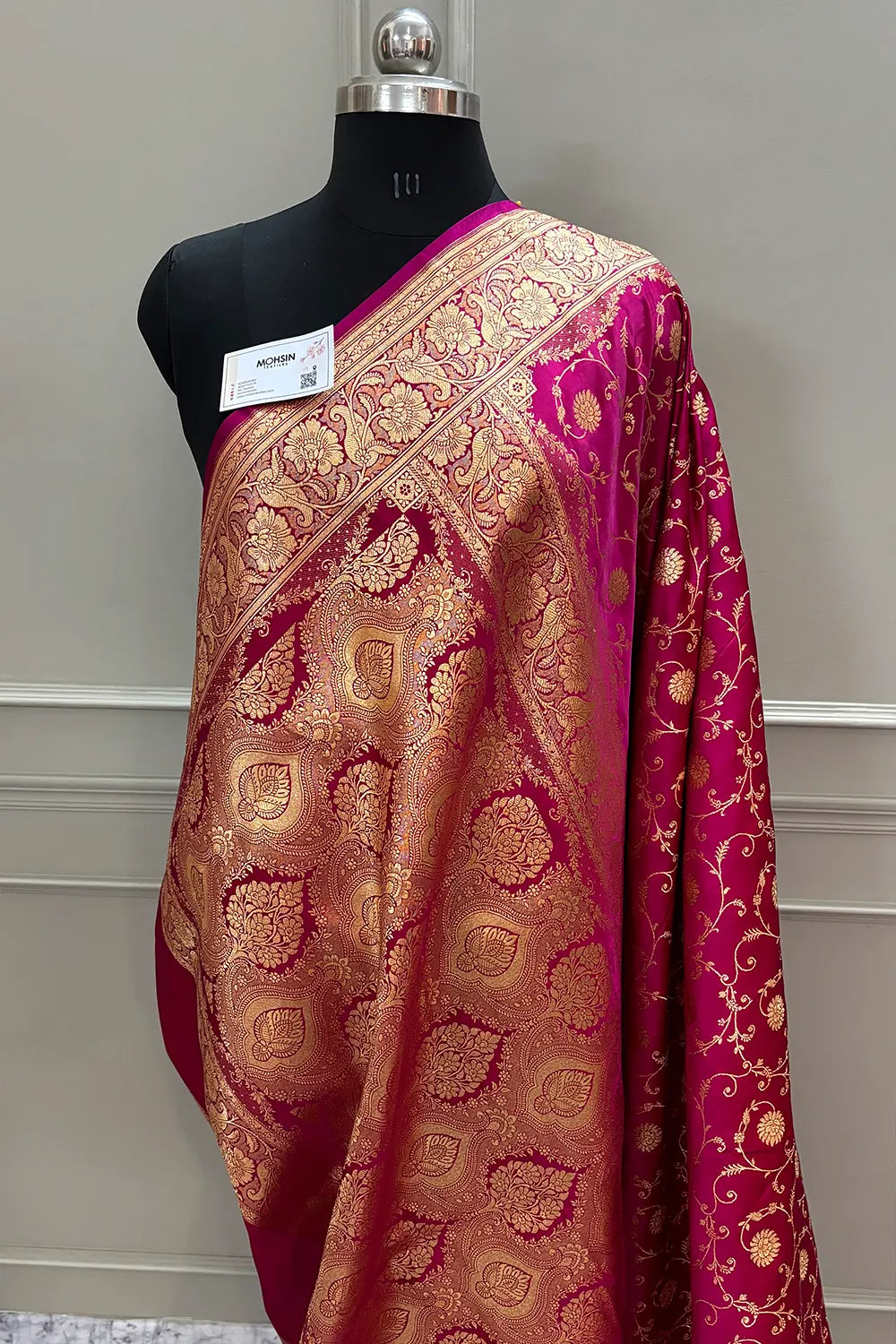 Pink Murerwa Daal Katan Silk Banarasi Saree