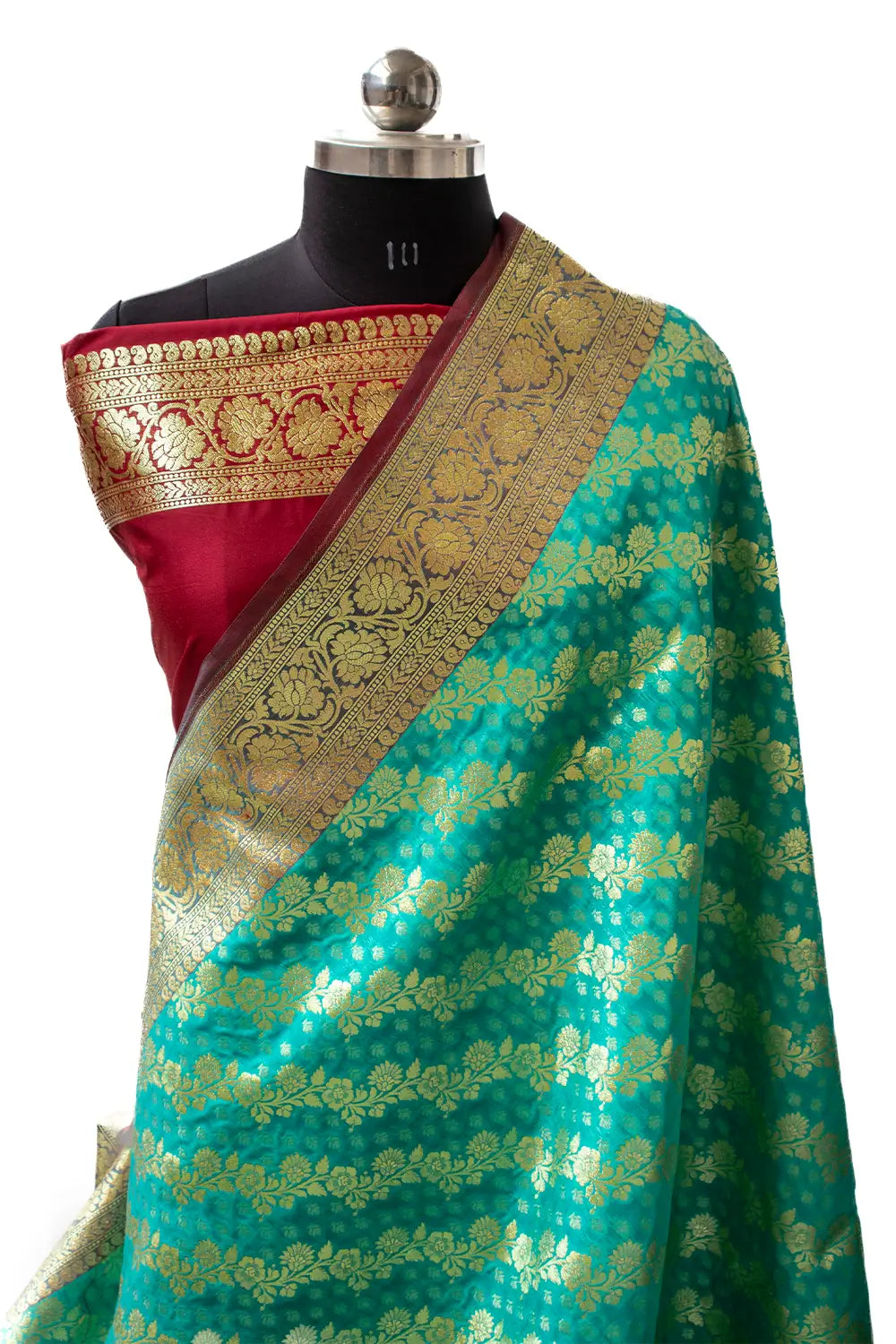 Buy Banarasi Silk Sarees Online | Pure Banarasi Katan Saree @ BharatSthali