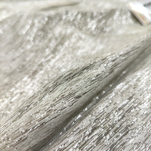 White Silver Jharna Shimmer Silk Banarasi Fabric