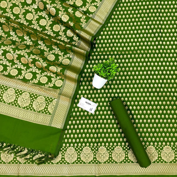 Mehendi Guldaan Kalli Katan Silk Banarasi Suit