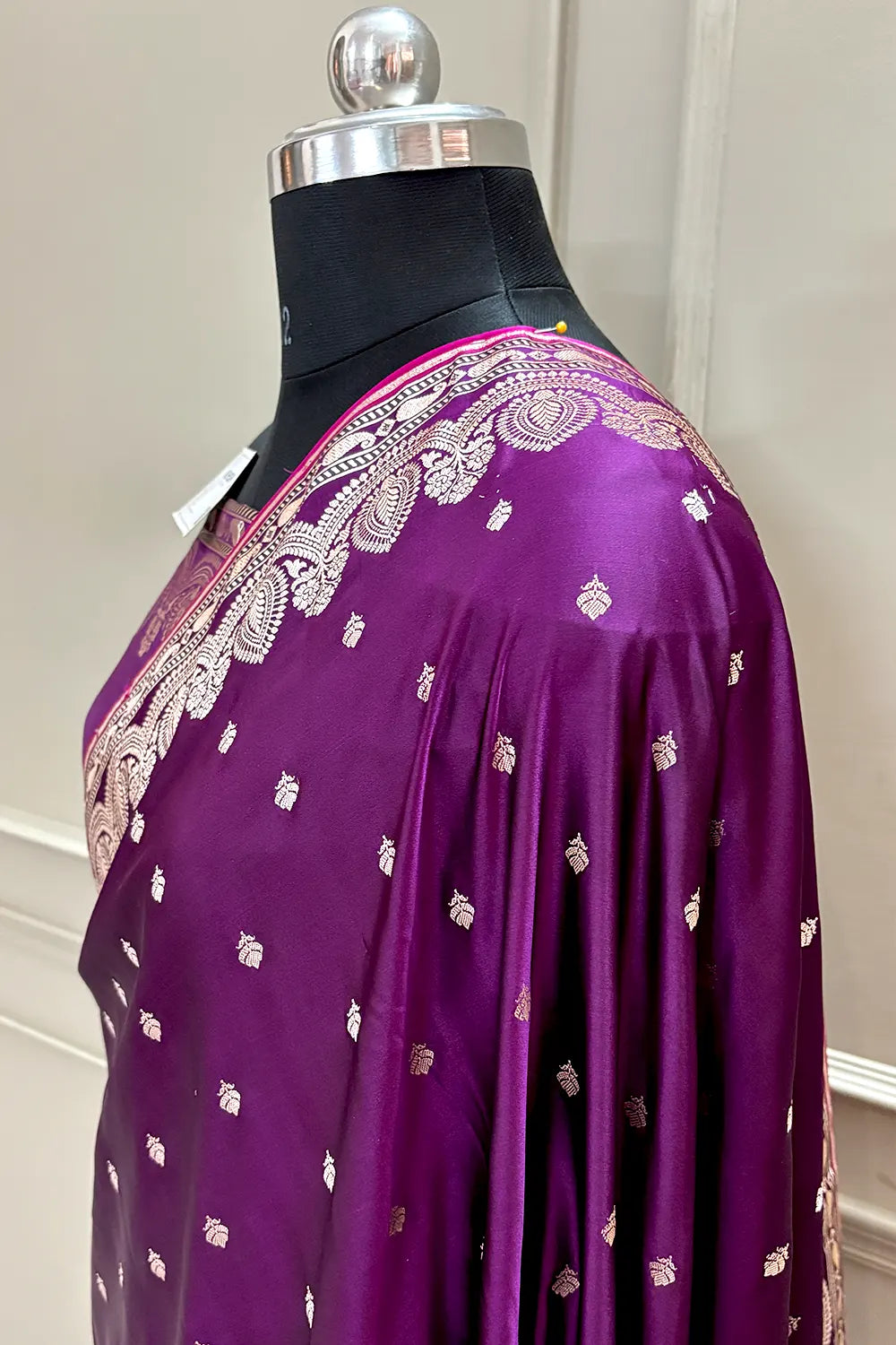 Purple Jadi Buti Katan Silk Banarasi Saree
