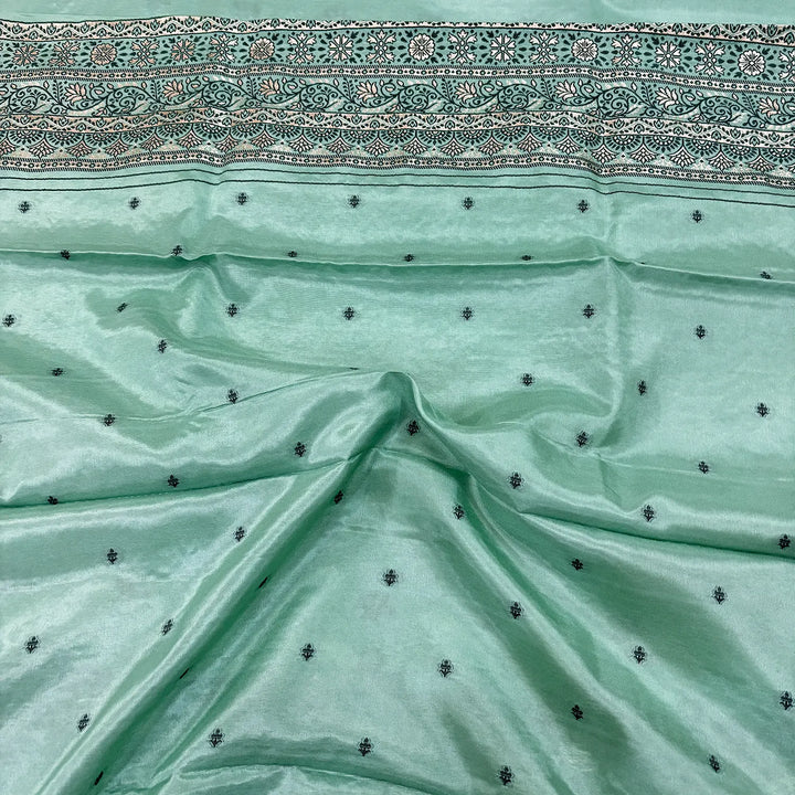 Sea Green Jhilmila Taj Dola Silk Banarasi Suit