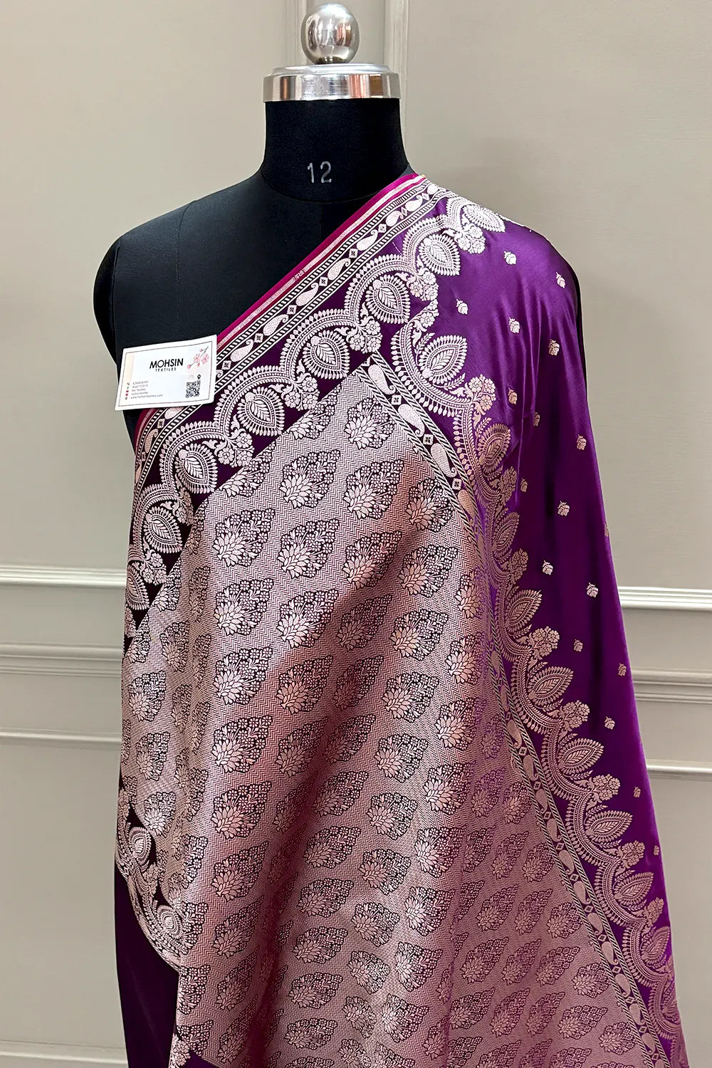 Purple Jadi Buti Katan Silk Banarasi Saree