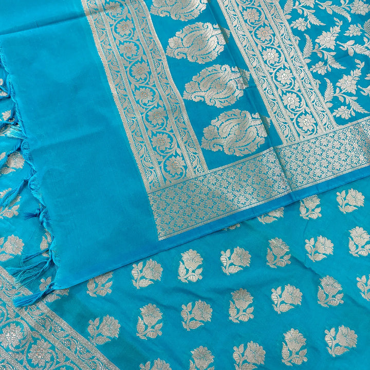 Firozi Shringar Katan Silk Banarasi Suit