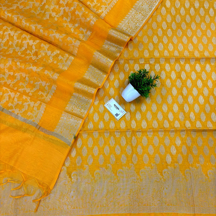 Yellow Holika Banarasi Silk Suit