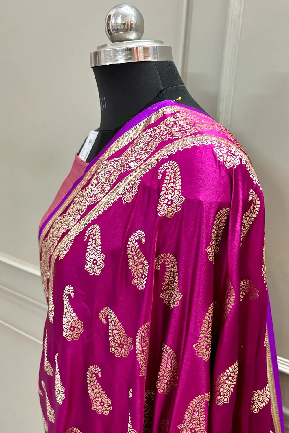 Purple Unicorn Buti Katan Silk Banarasi Saree