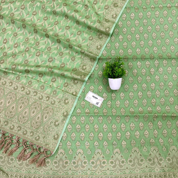 Pista Hukum Fire Cotton Silk Banarasi Suit