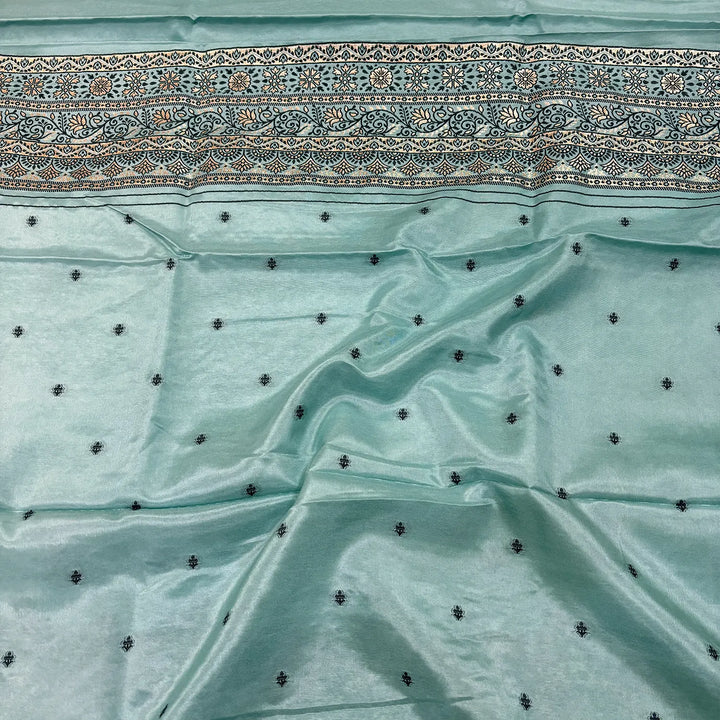 Light Sky Blue Jhilmila Taj Dola Silk Banarasi Suit