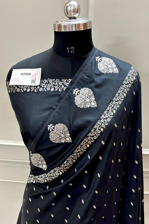 Black Zari Katan Silk Banarasi Saree